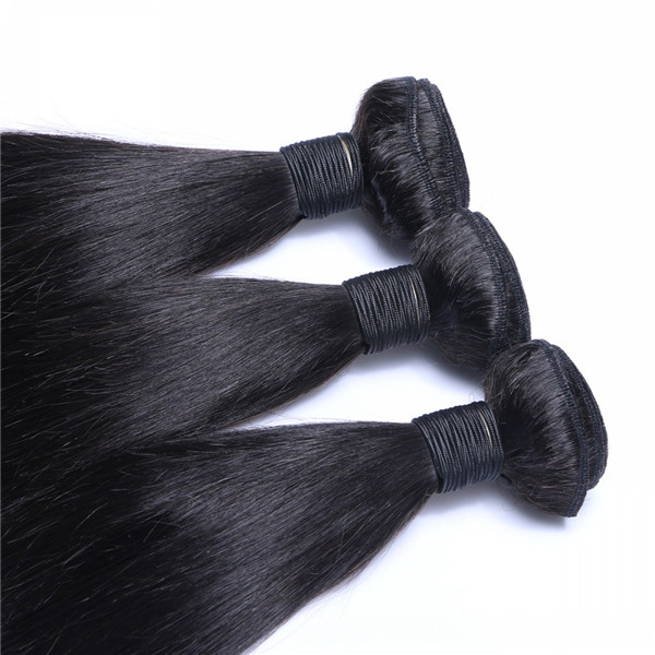 100% human natural color straight  hair weft hair extension  XS003